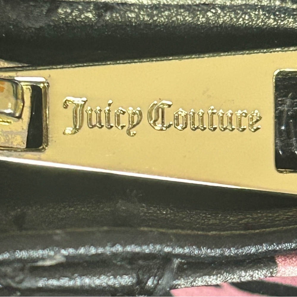 Y2K Juicy Couture Black Mini Shoulder Bag All Over Logo Print Vintage Rare Glam - Picture 9 of 11